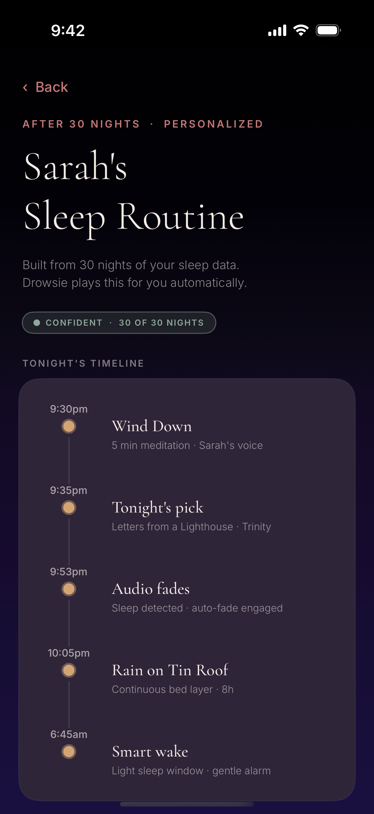 Sleep Club app — sound library